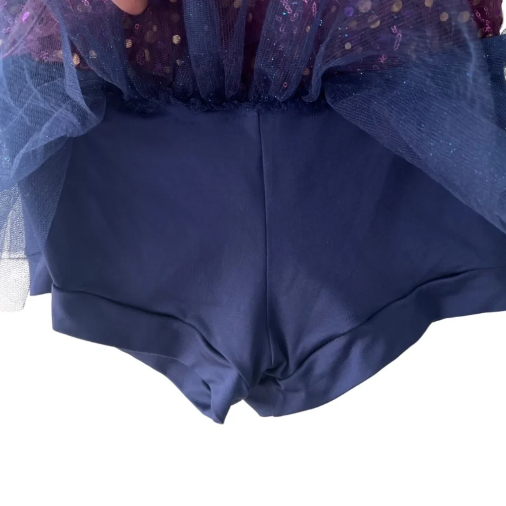 Weissman Dance Girls' Costume Halloween Theatre Unitard Dress Stretchy Sequin L